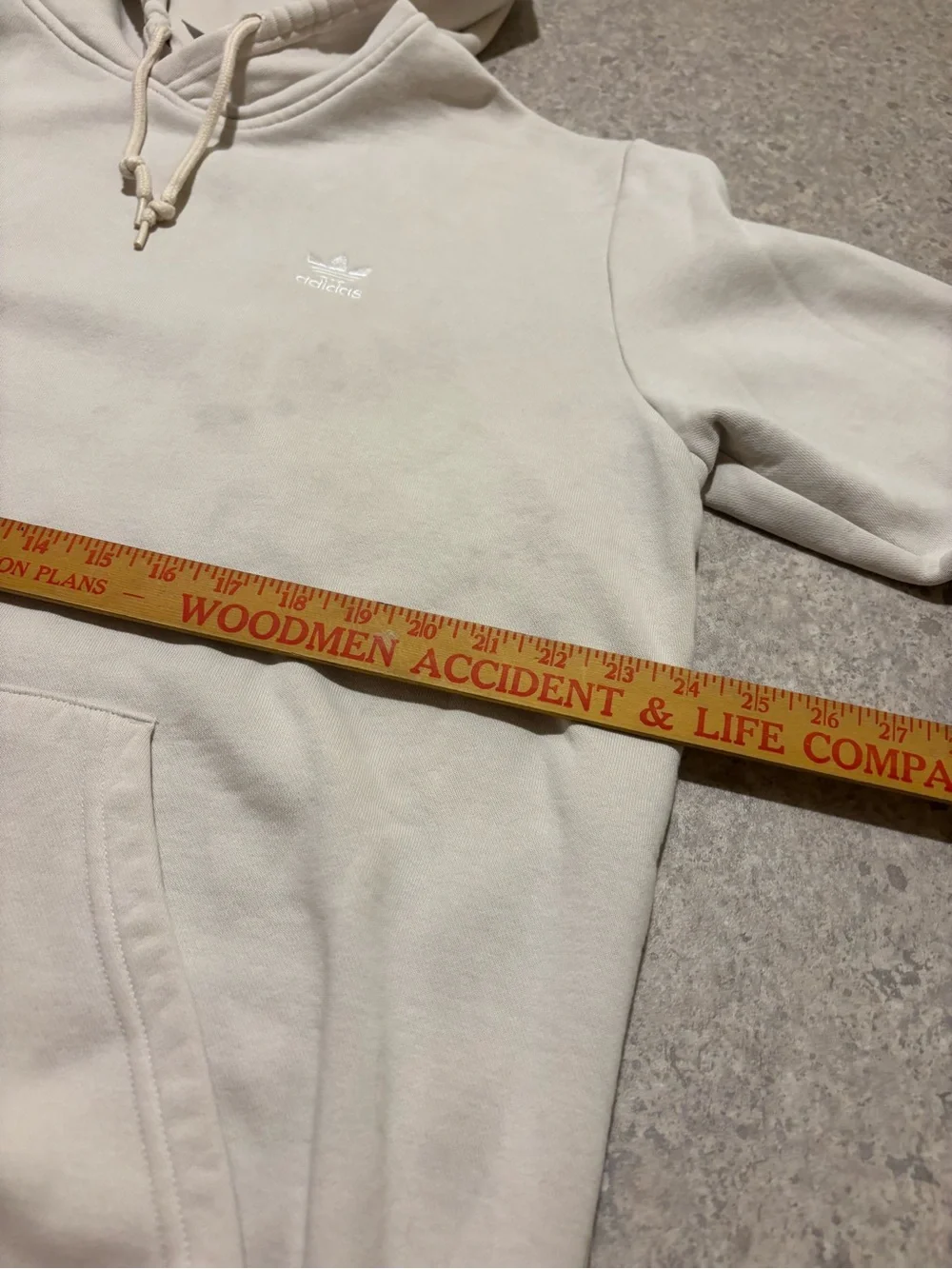 adidas Cream Hoodie Pullover - Soft Neutral Men's Sweatshirt